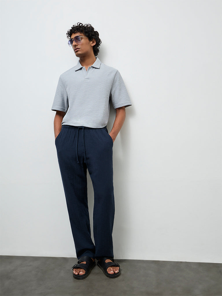 ETA Grey Relaxed-Fit Cotton-Blend T-Shirt
