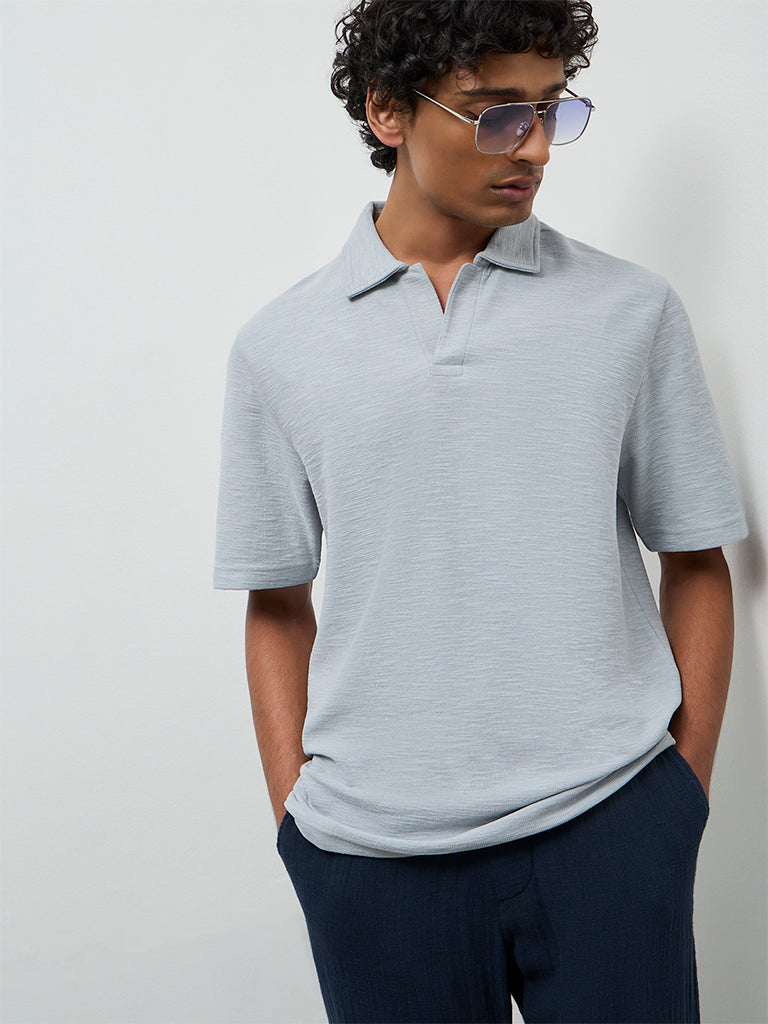 ETA Grey Relaxed-Fit Cotton-Blend T-Shirt