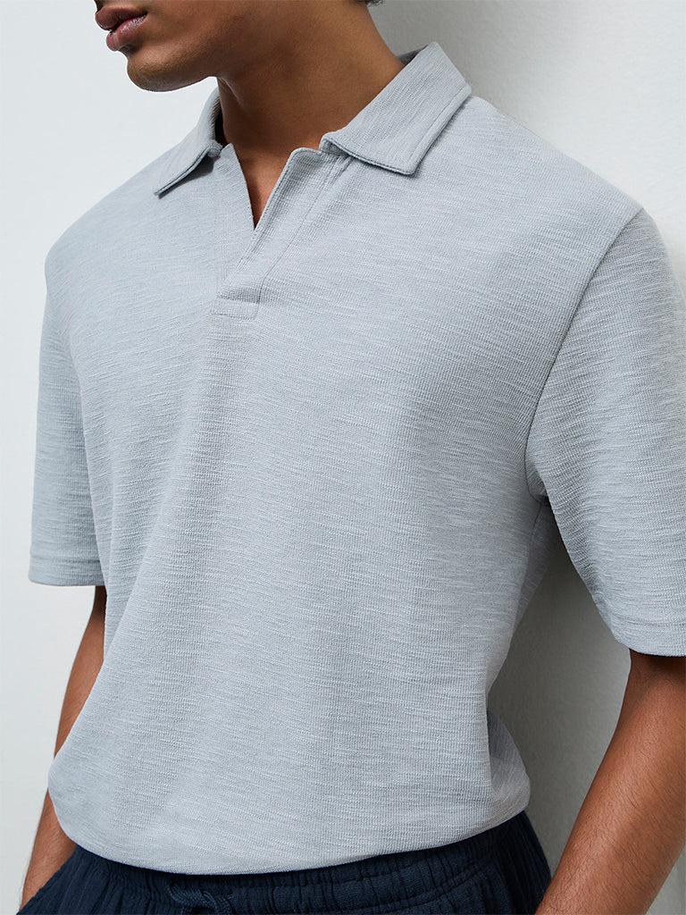 ETA Grey Relaxed-Fit Cotton-Blend T-Shirt