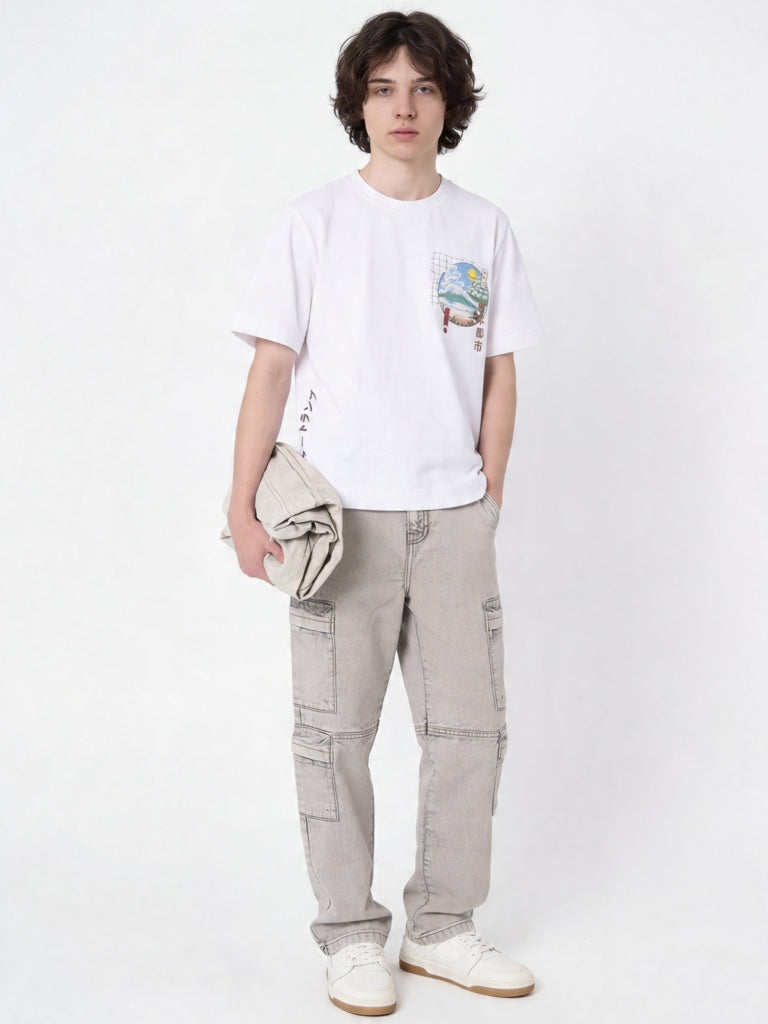 Boys Off-White Scenic-Inspired Cotton T-Shirt