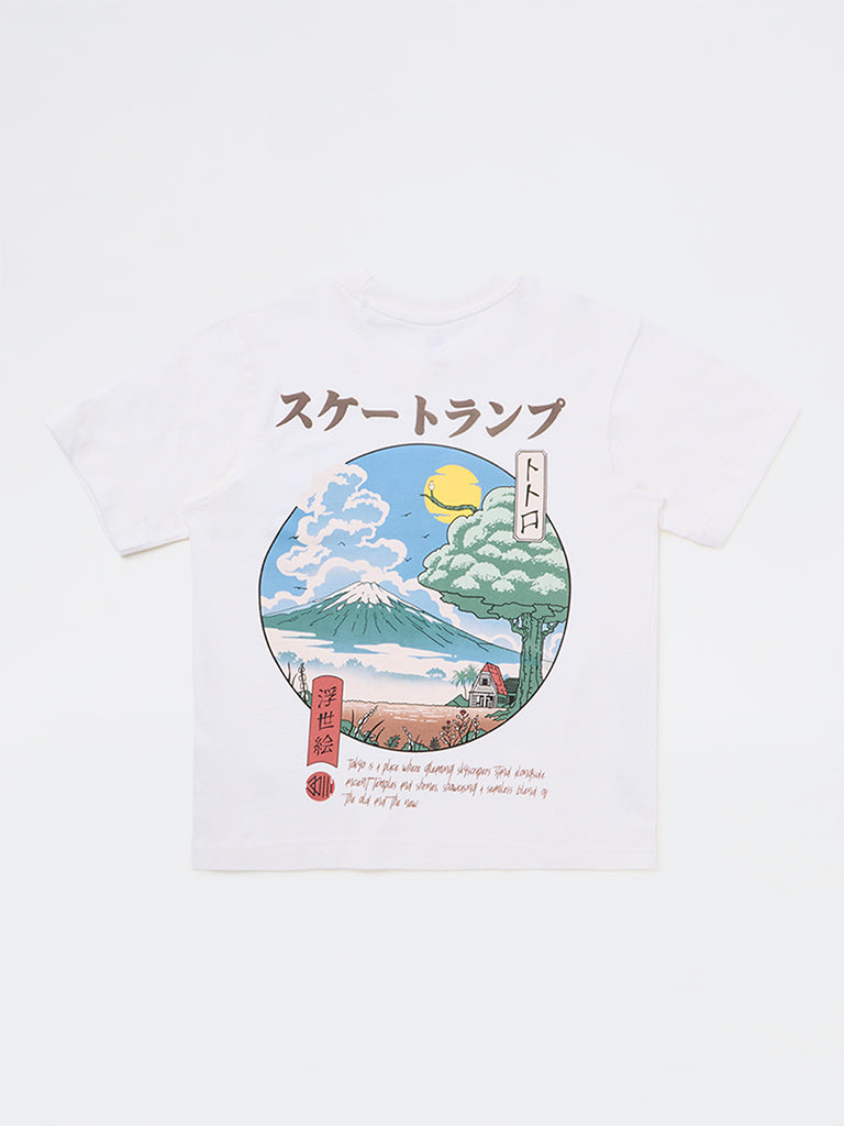 Boys Off-White Scenic-Inspired Cotton T-Shirt