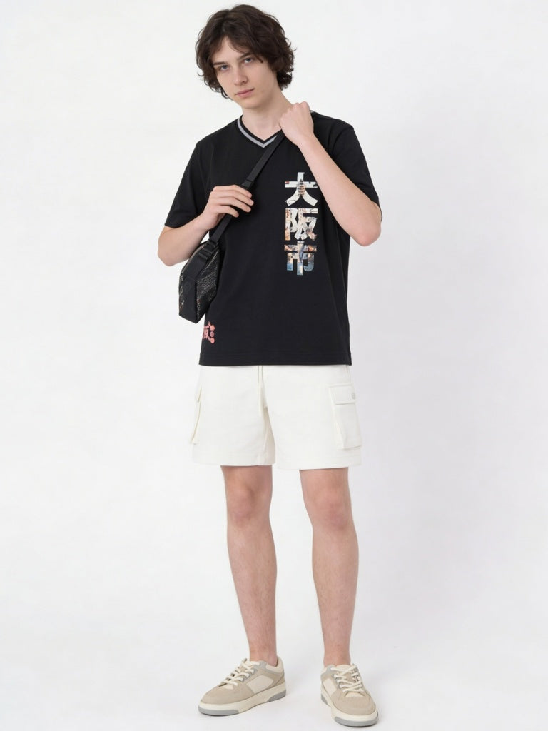 Boys Off-White Mid-Rise Cotton-Blend Shorts