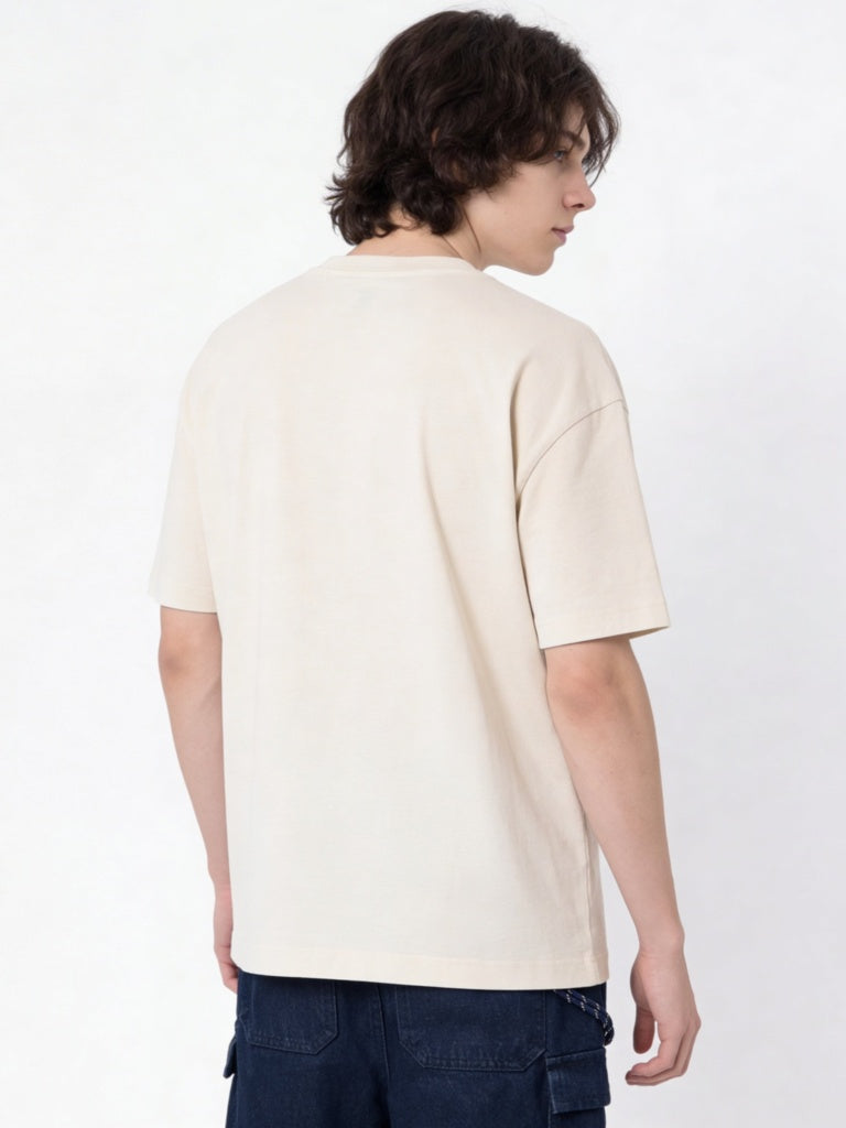 Boys Off-White Printed Cotton T-Shirt