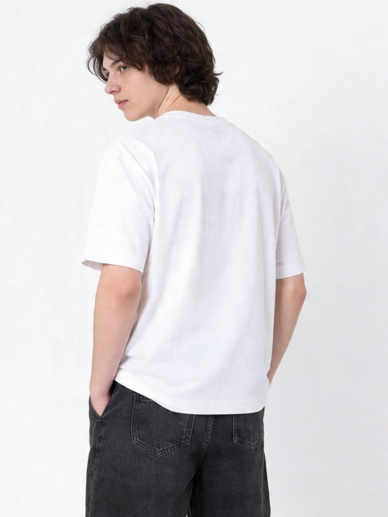 Boys Off-White Boston Graphic Print Cotton T-Shirt