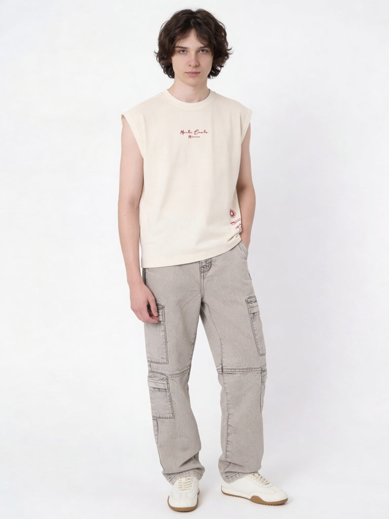 Boys Off-White Landscape Printed Cotton T-Shirt