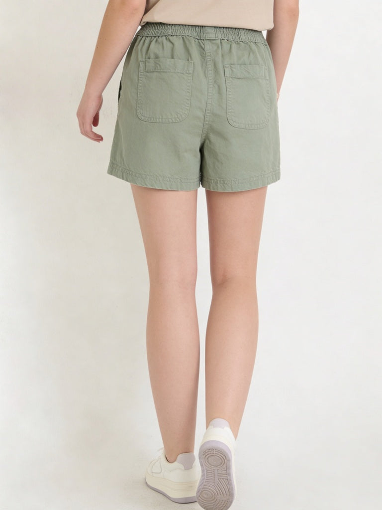 Girls Sage High-Rise Cotton Shorts