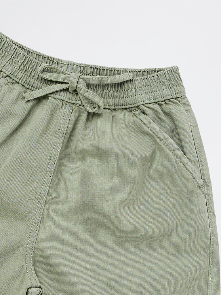 Girls Sage High-Rise Cotton Shorts