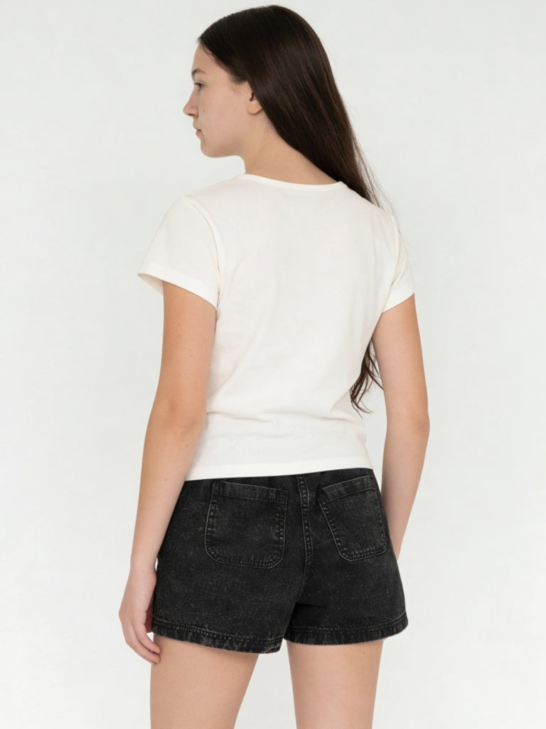 Girls White Text-Embroidered Cotton-Blend T-Shirt
