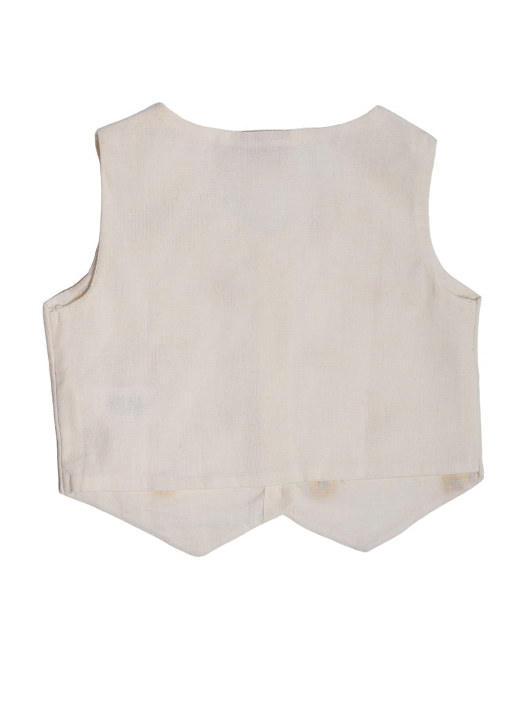 Utsa Kids Girls White Floral Embroidered Cotton-Blend Top - (2-8 yrs)
