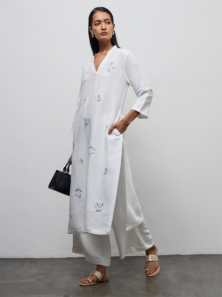 Zuba White Palazzos