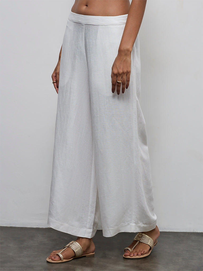 Zuba White Palazzos