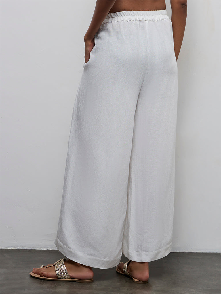 Zuba White Palazzos