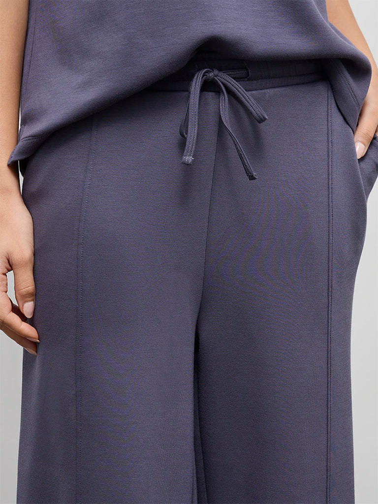 Wunderlove Charcoal Solid High-Rise Pants