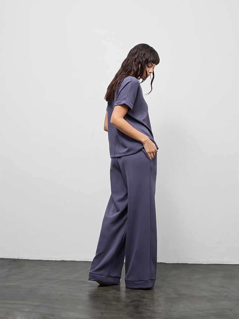 Wunderlove Charcoal Solid High-Rise Pants