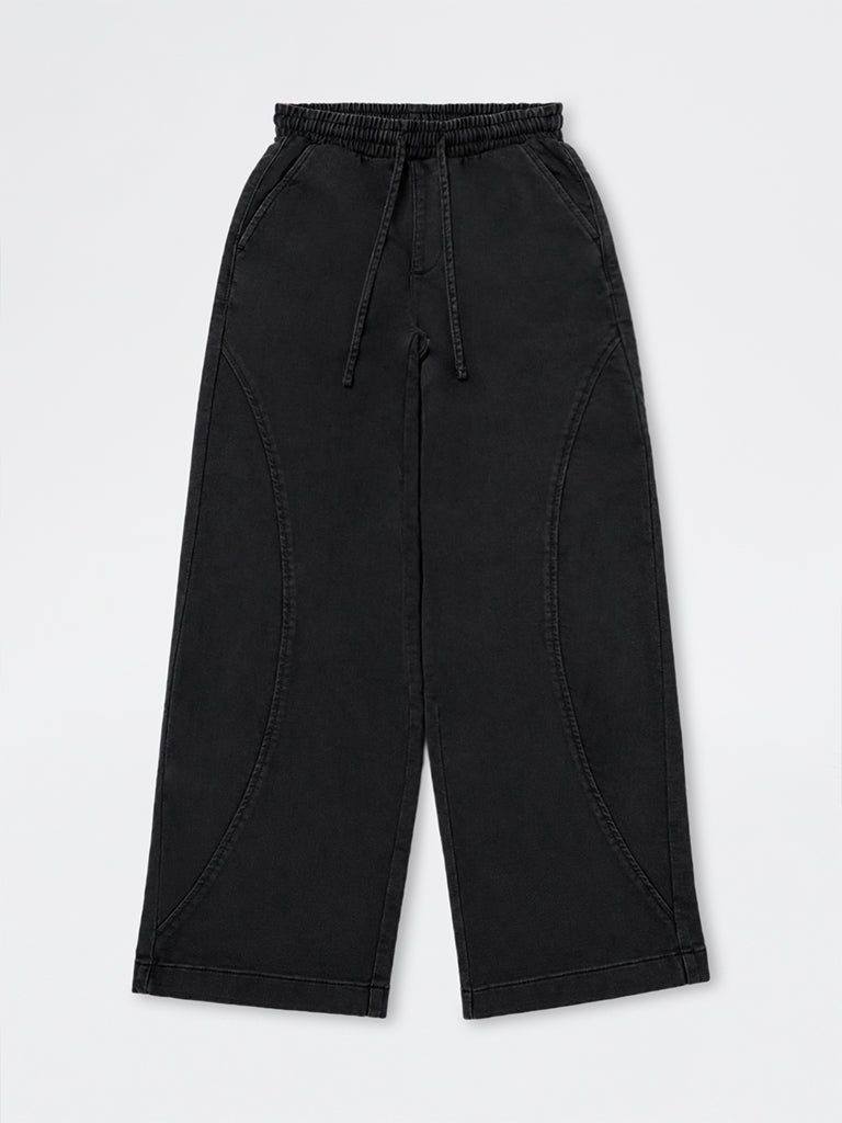 Girls Black High-Rise Relaxed-Fit Jeans