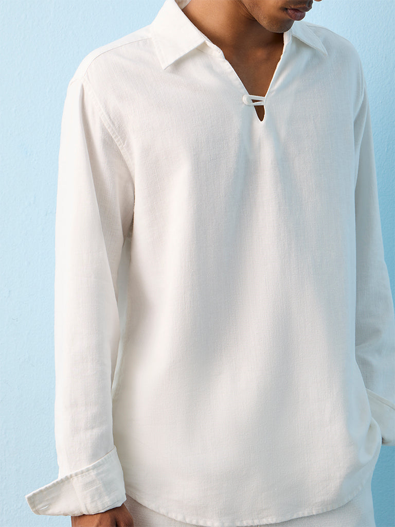 ETA Off-White Relaxed-Fit Cotton-Blend Shirt