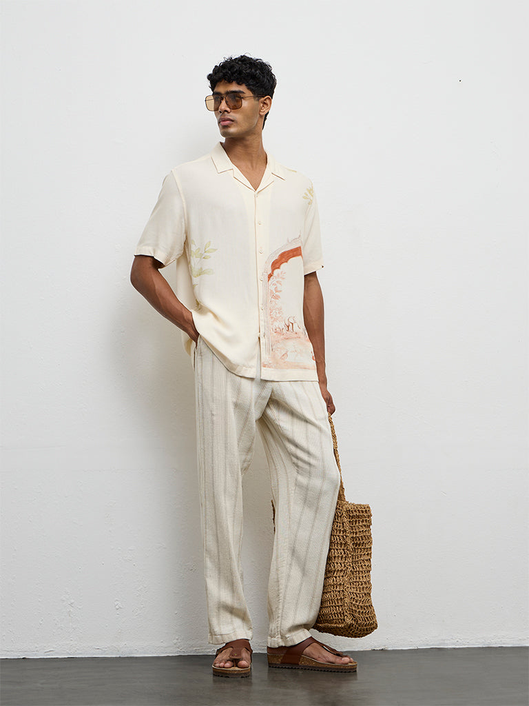 ETA Off-White Scenic-Printed Relaxed-Fit Shirt