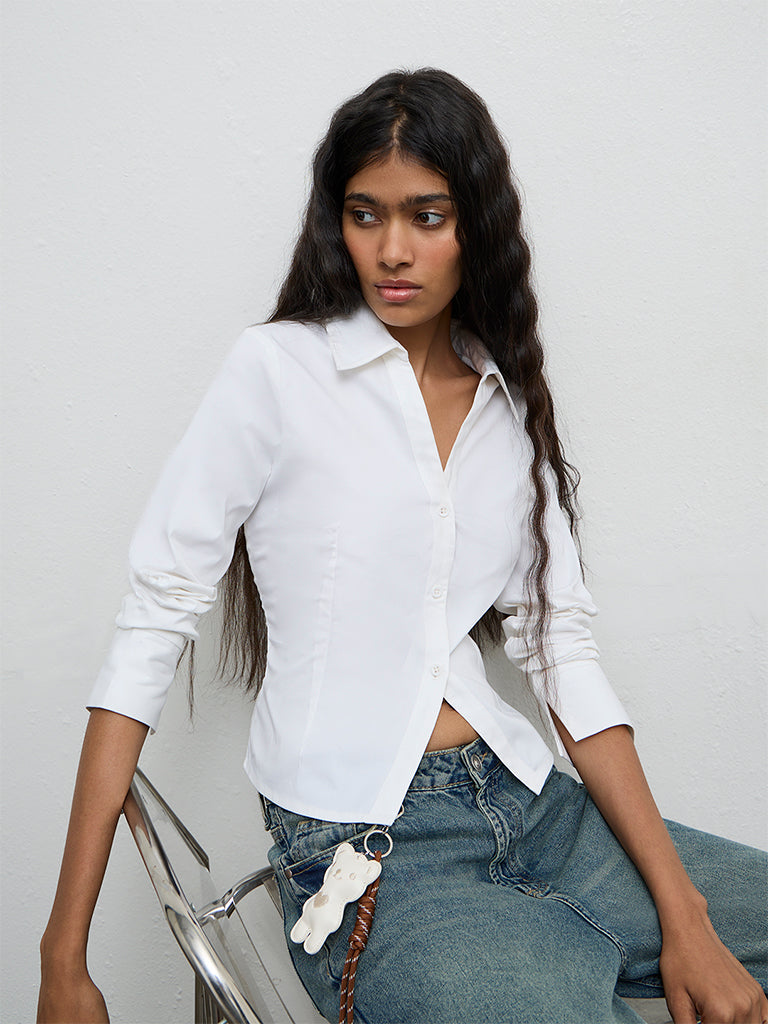 Nuon Off-White Cotton Shirt