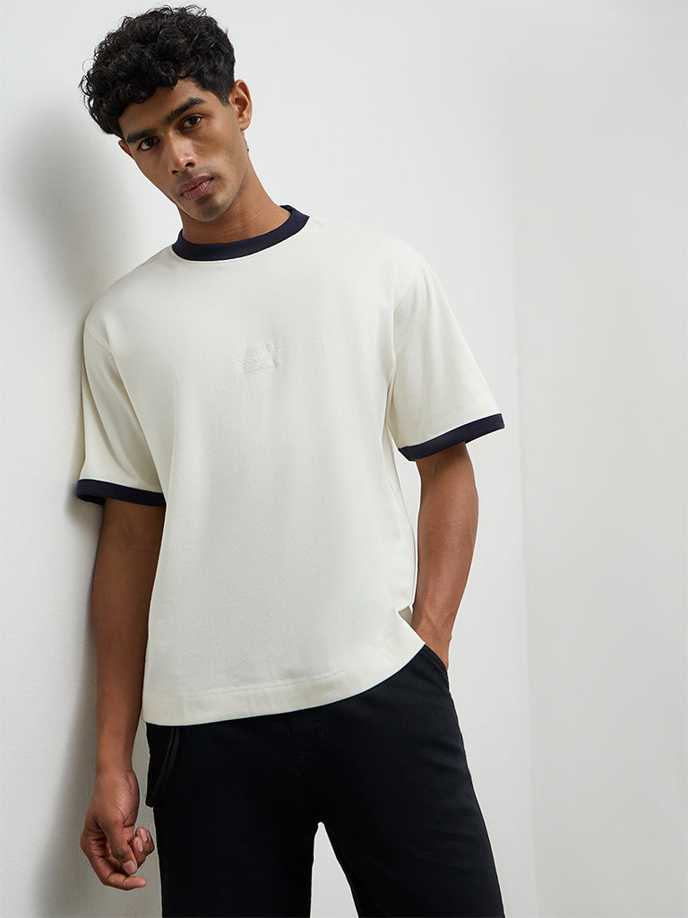 Nuon Off-White Relaxed-Fit Cotton T-Shirt