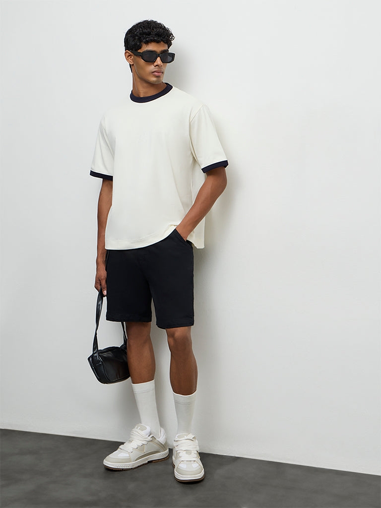 Nuon Off-White Relaxed-Fit Cotton T-Shirt