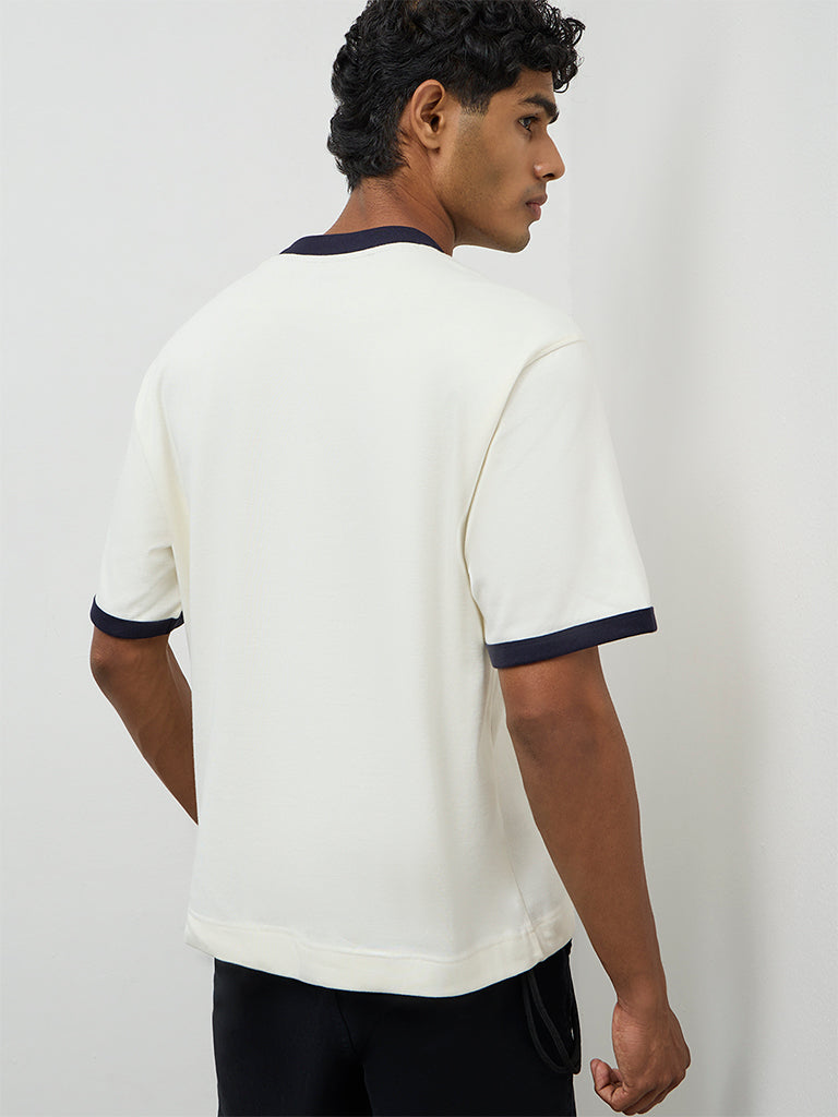 Nuon Off-White Relaxed-Fit Cotton T-Shirt