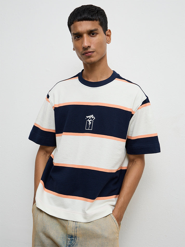 Nuon Multicolor-Blocked Relaxed-Fit Cotton T-Shirt