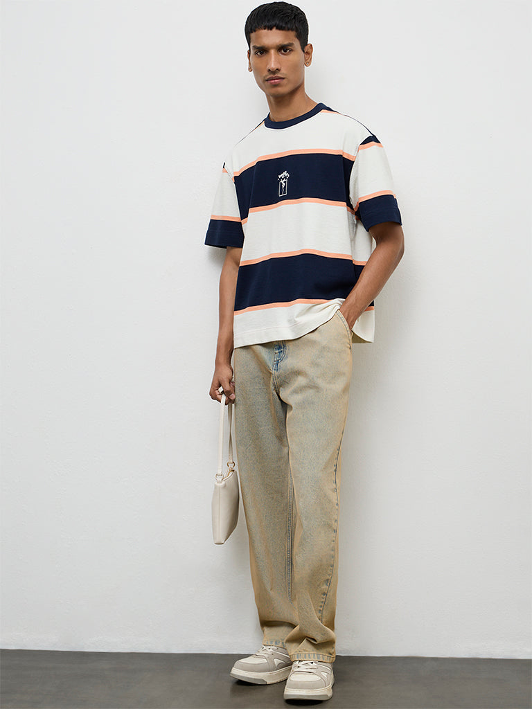 Nuon Multicolor-Blocked Relaxed-Fit Cotton T-Shirt