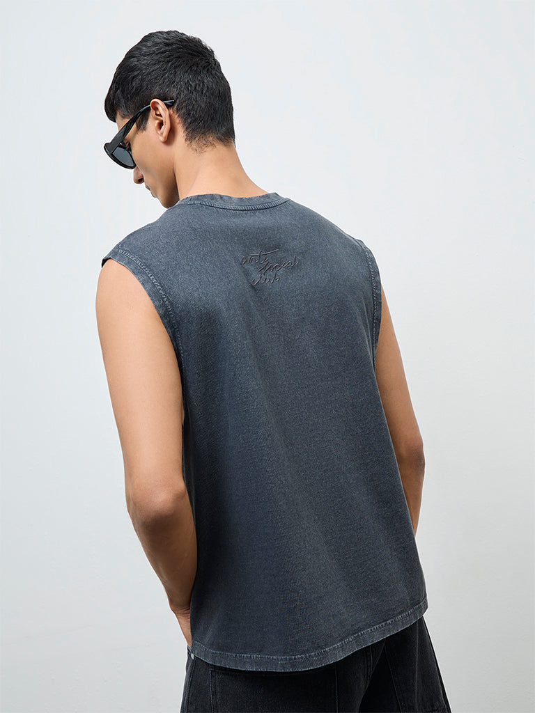 Nuon Charcoal Relaxed-Fit Cotton T-Shirt