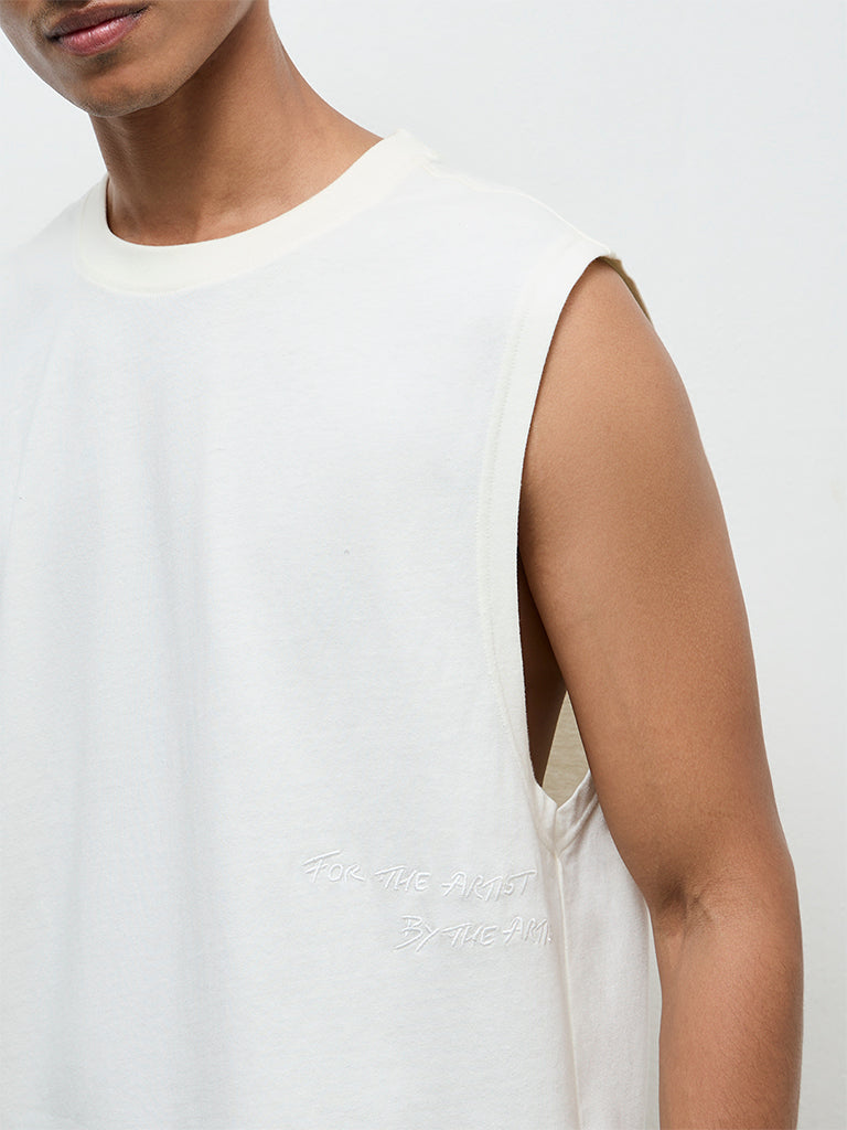 Nuon Off-White Relaxed-Fit Cotton T-Shirt