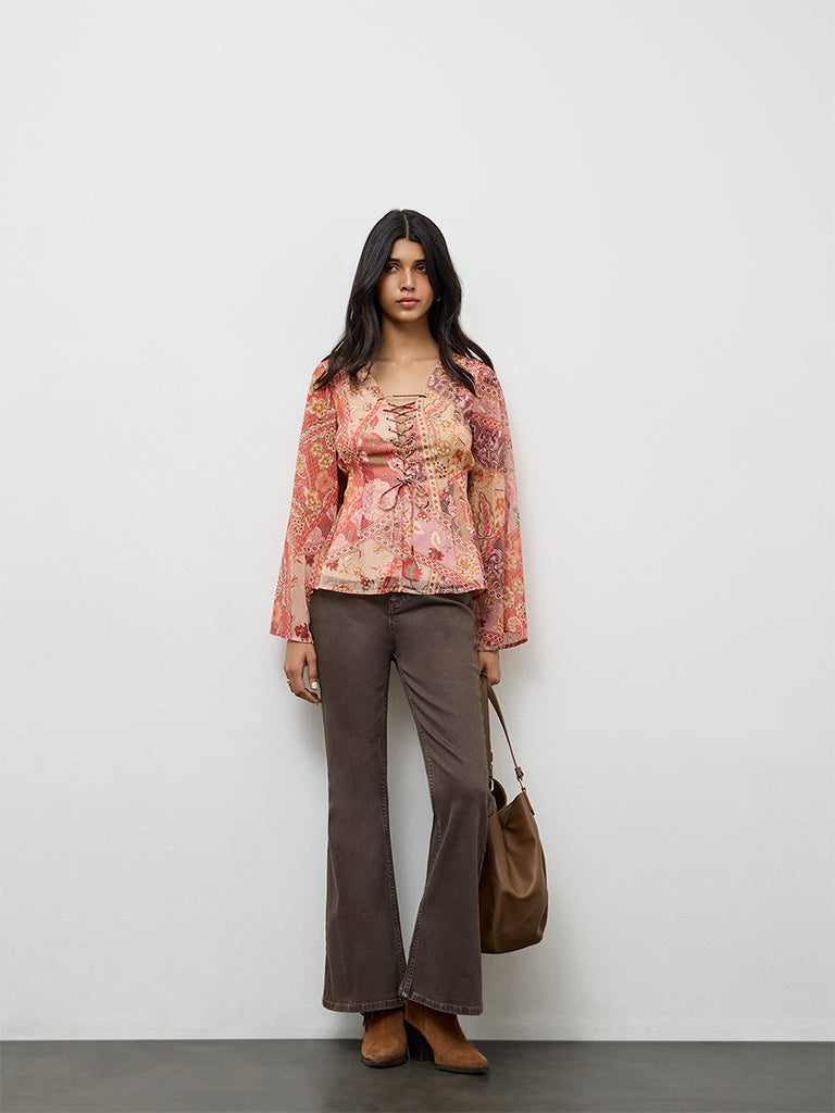 LOV Multicolor Floral Printed Blouse