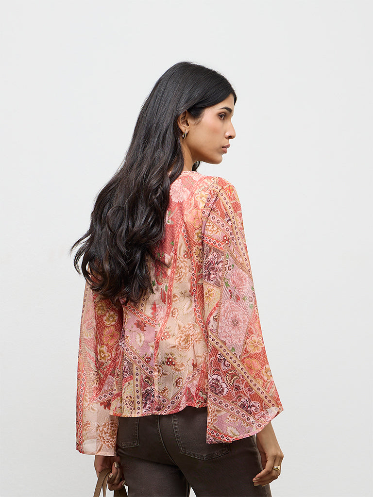 LOV Multicolor Floral Printed Blouse