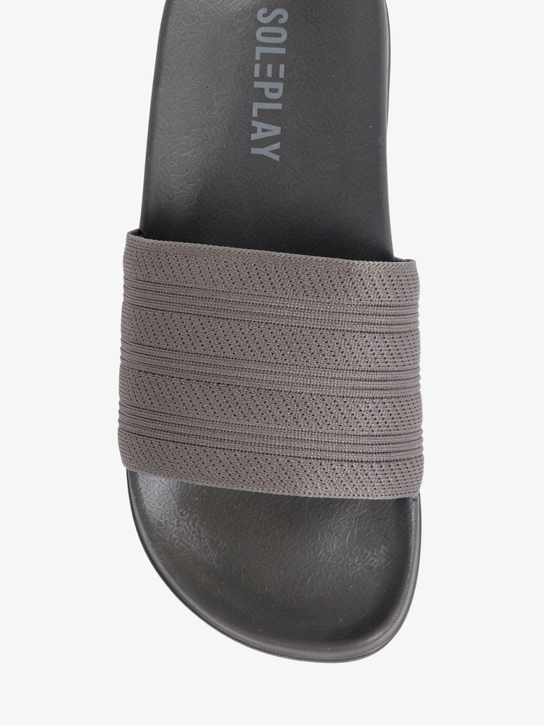 SOLEPLAY Taupe Textured Slides
