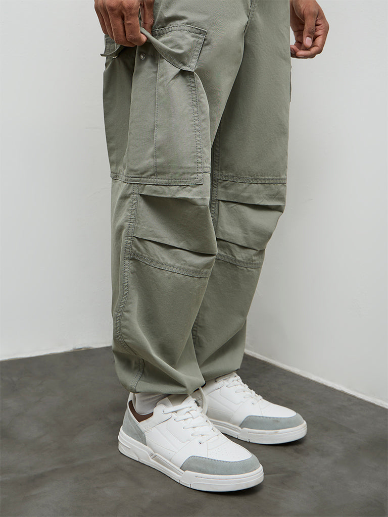 Nuon Sage Baggy-Fit Mid-Rise Cotton Cargo Pants