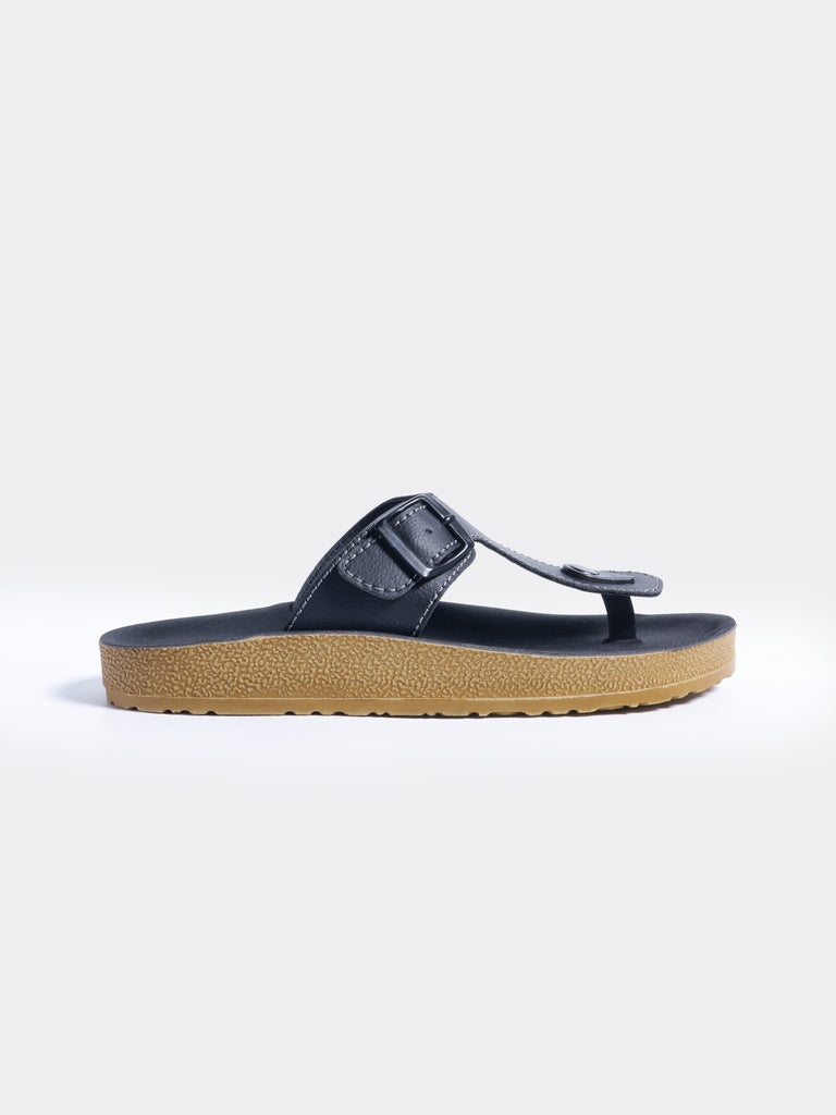 SOLEPLAY Black Thong Slides