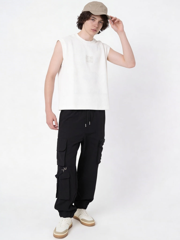 Boys Off-White Printed Cotton-Blend T-Shirt