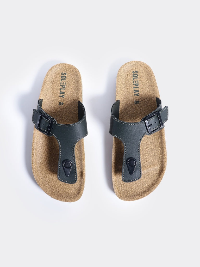 SOLEPLAY Olive Thong Slides