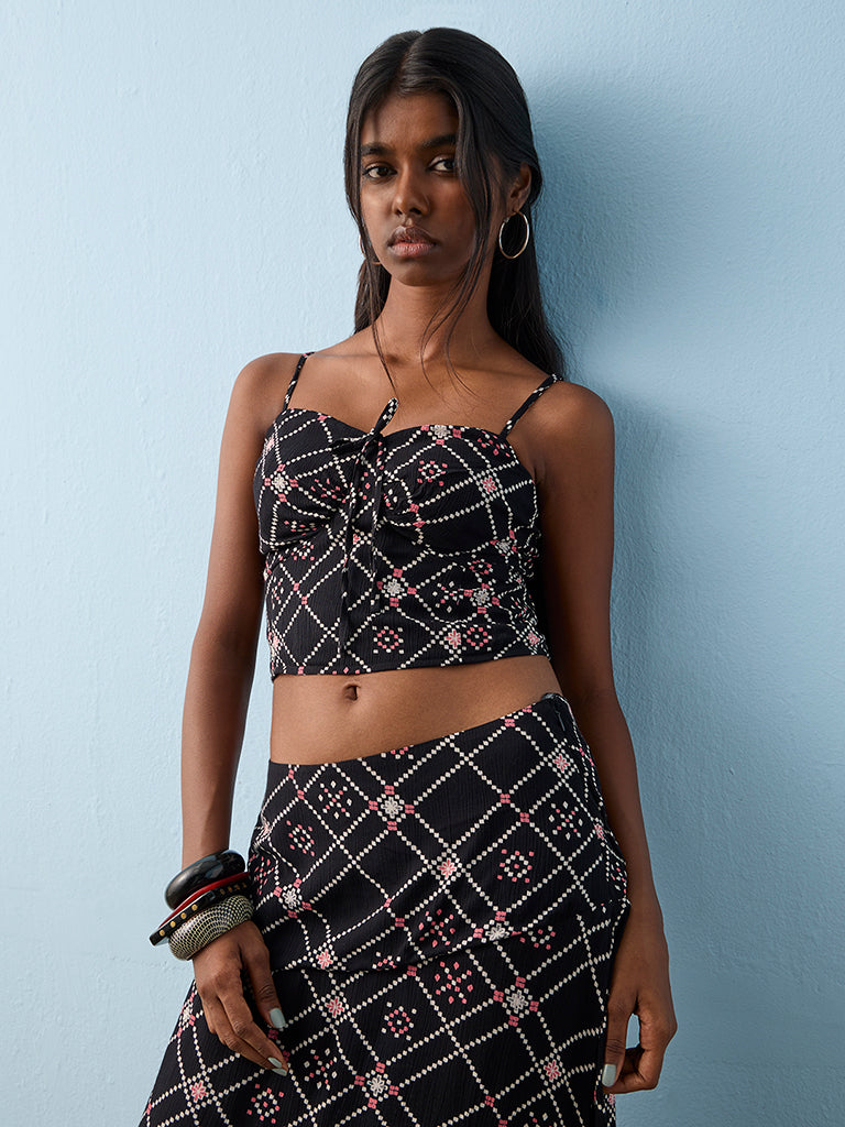 Bombay Paisley Black Printed Top