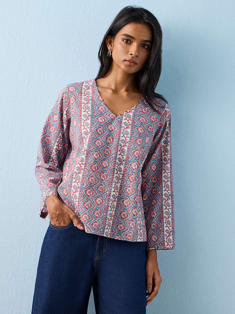Utsa Multicolor Buta Printed Cotton Tunic