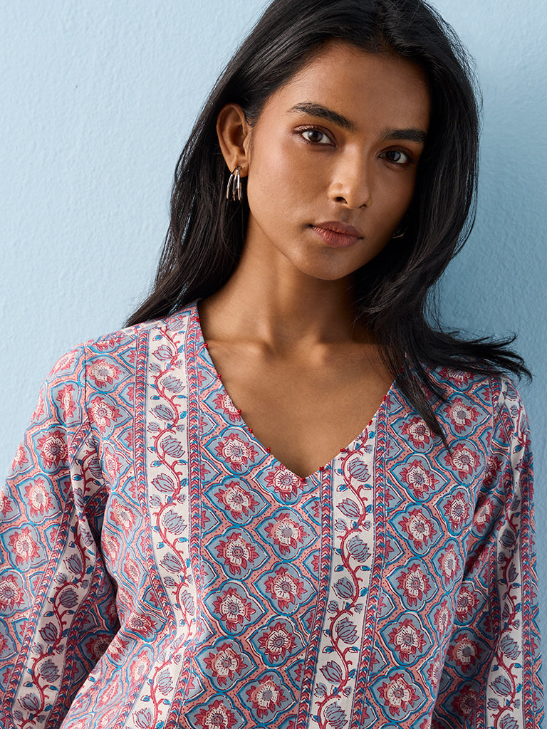 Utsa Multicolor Buta Printed Cotton Tunic