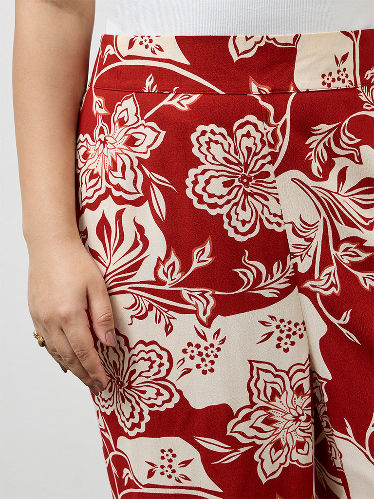 Gia Rust Foliage Printed Pants