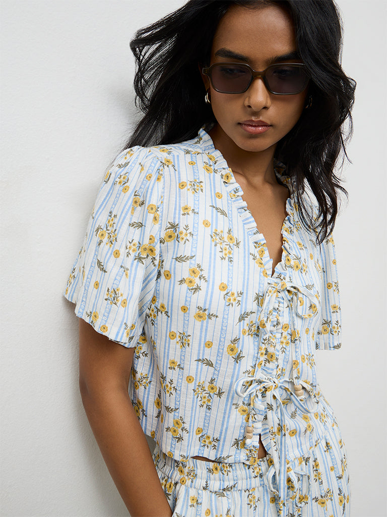 LOV Multicolor Floral Printed Blouse