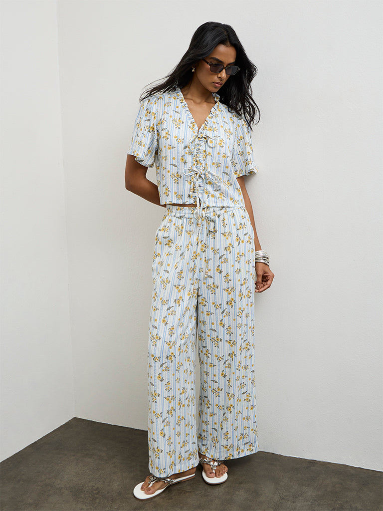 LOV Multicolor Floral Printed Blouse