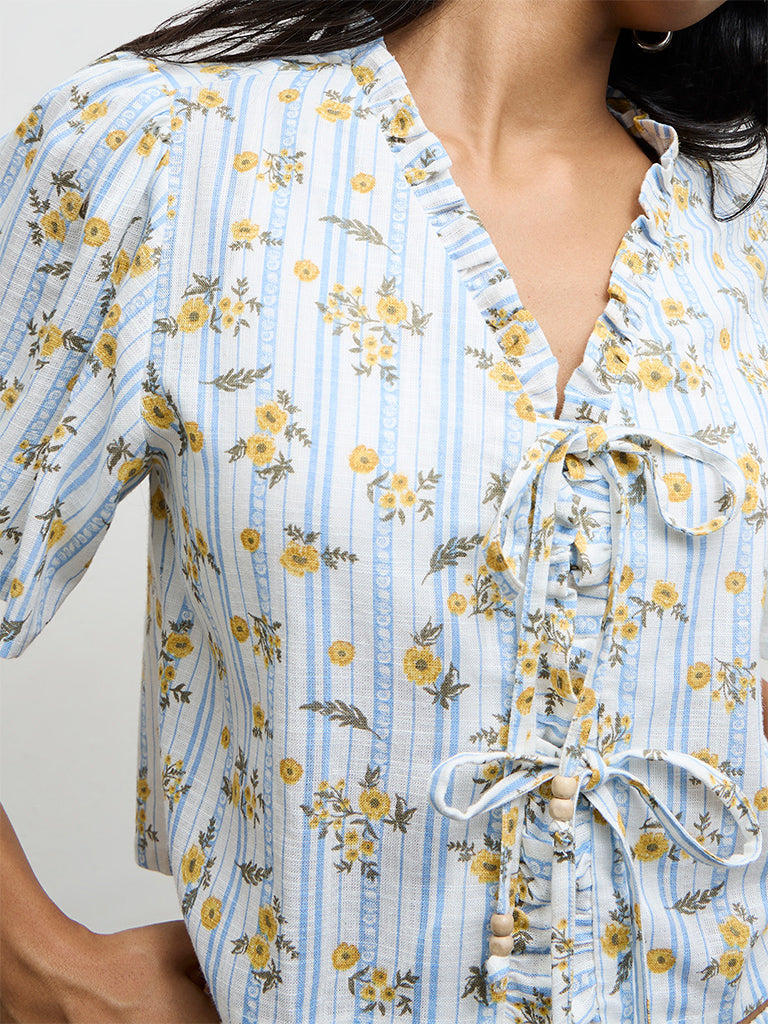 LOV Multicolor Floral Printed Blouse