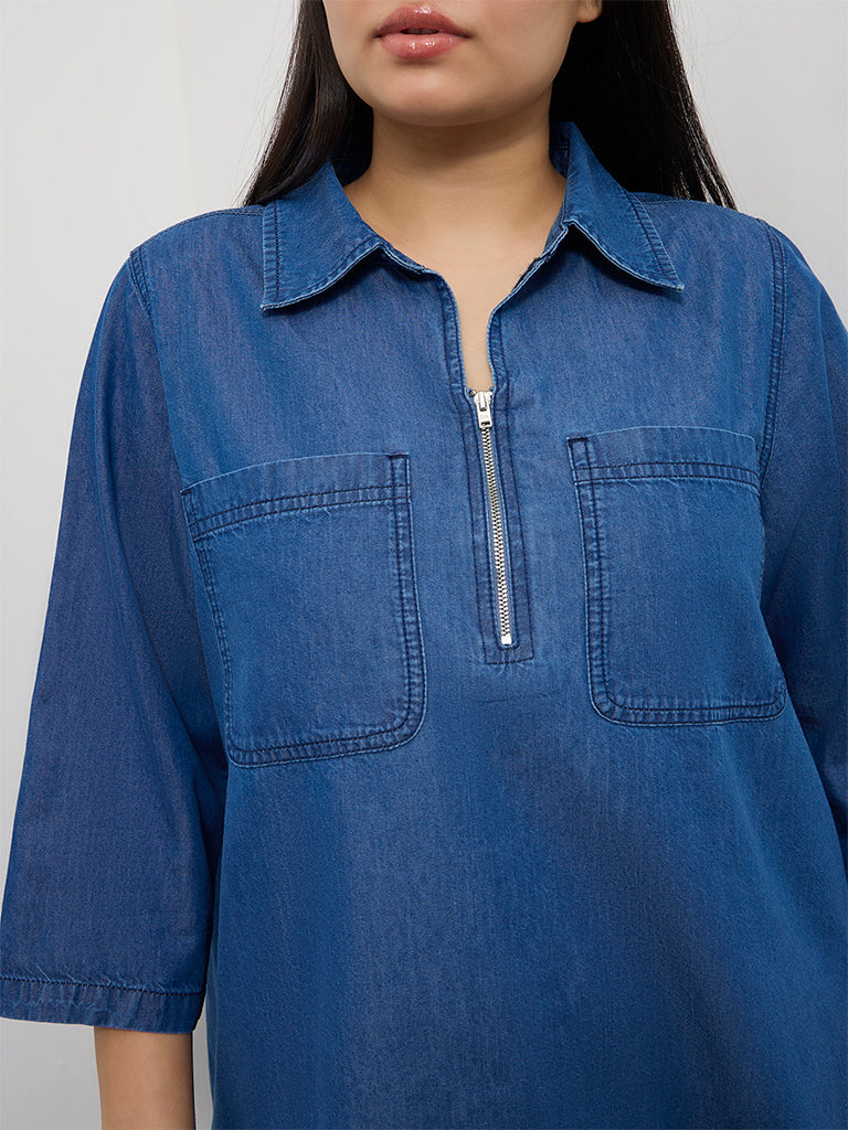 Gia Blue Denim Blouse