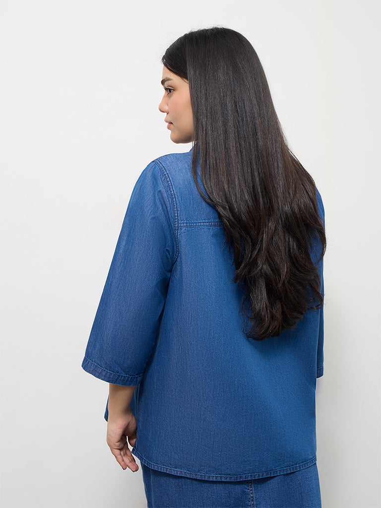 Gia Blue Denim Blouse