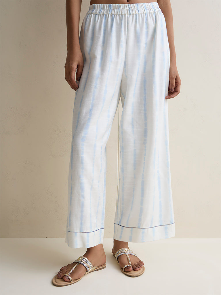 Zuba White Printed Pants