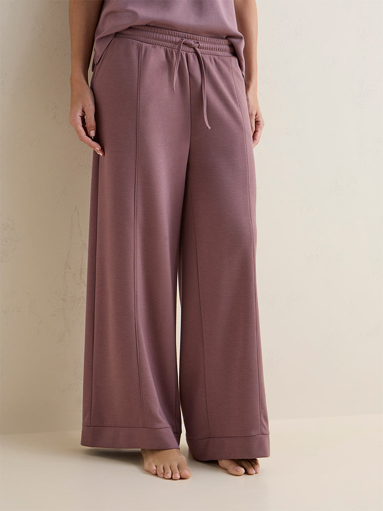 Wunderlove Brown Solid High-Rise Pants