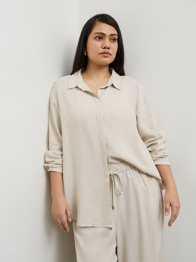 Gia Off-White Cotton Shirt