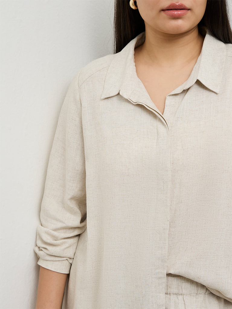 Gia Off-White Cotton Shirt