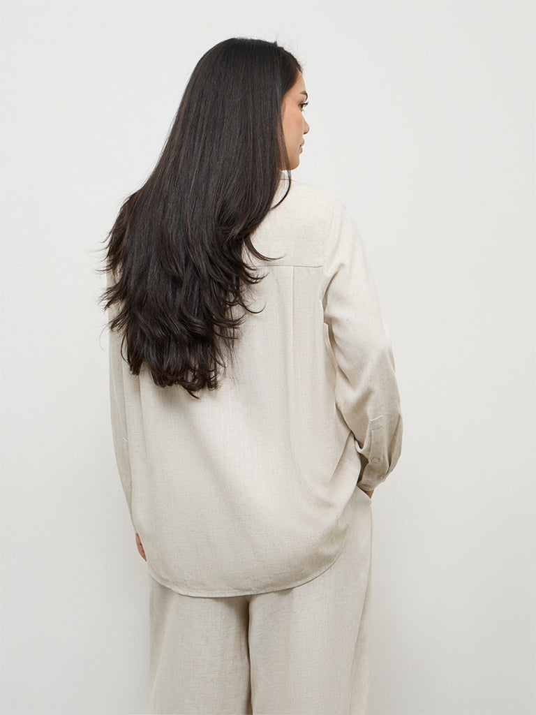 Gia Off-White Cotton Shirt